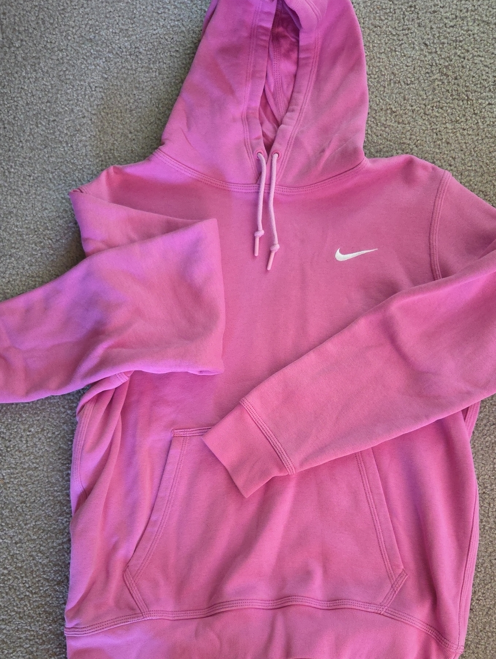 Nike Pink Hooded Pullover Sweatshirt